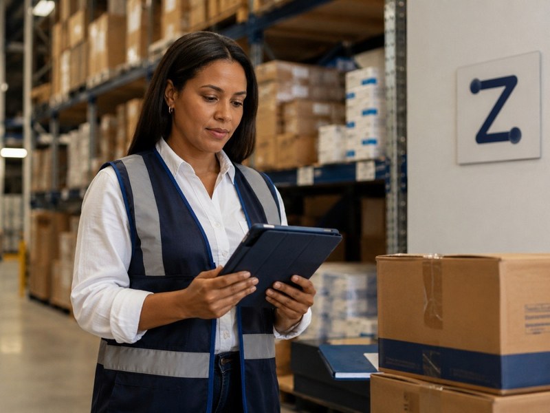 Persona trabajando en distribuidores